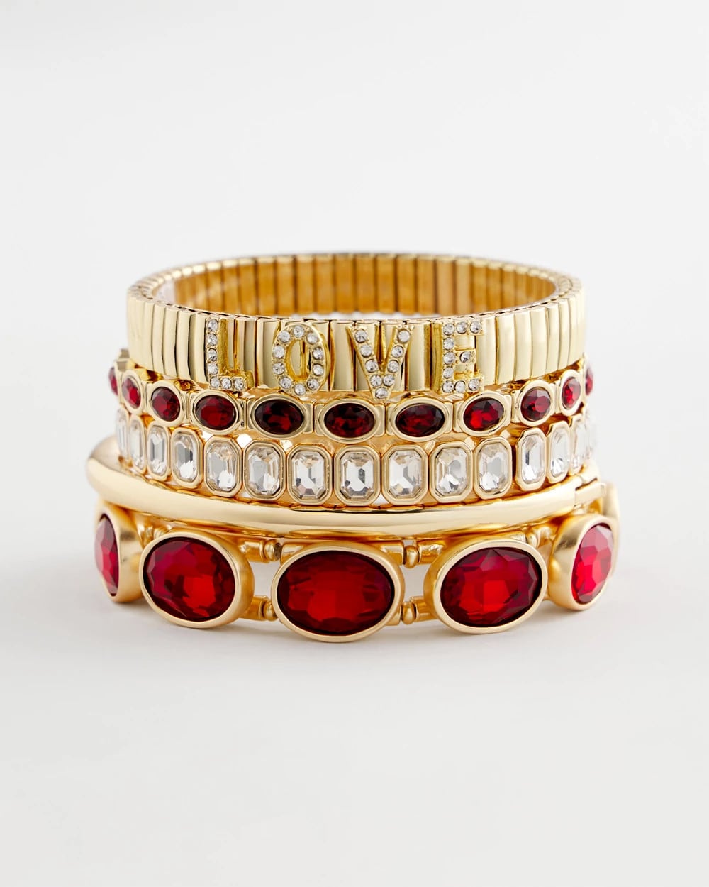 Gold Bezel Set Stretch Tennis Bracelet Gold - Chico's