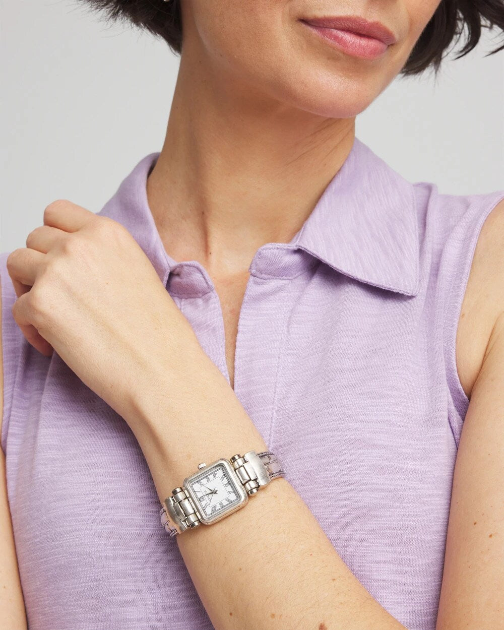 Chico's Originals Vintage Silver Cuff Watch Silver - Chico's
