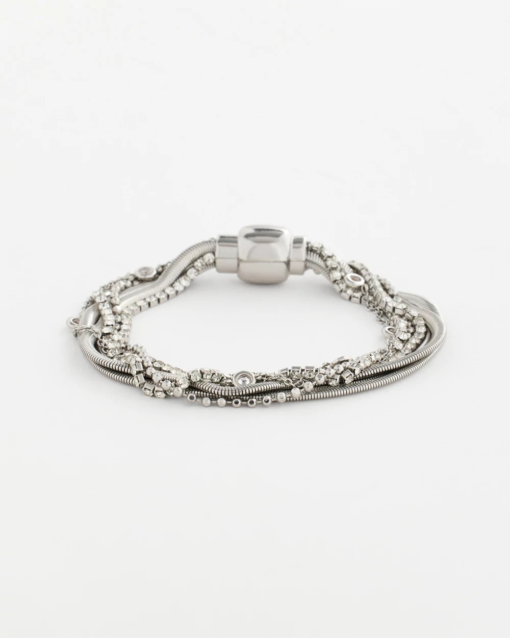 Silvertone Multistrand Bracelet Silver - Chico's