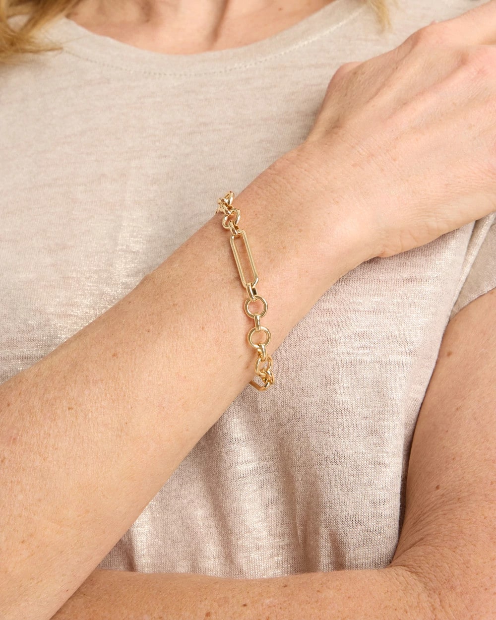 Shiny Goldtone Novelty Charm Bracelet Gold - Chico's