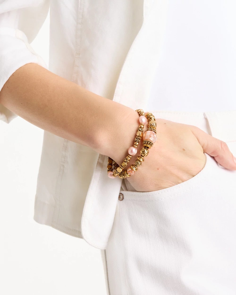 Stretch Bracelet Set of Two Coral - Chico's