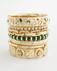 Green Gold Slice Stretch Bracelet Green - Chico's