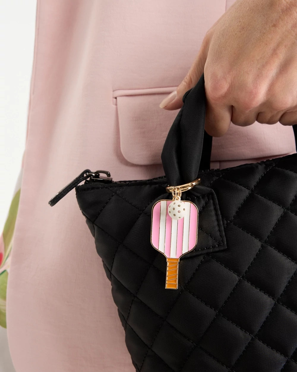 Pink Enamel Pickleball Bag Charm Pink - Chico's
