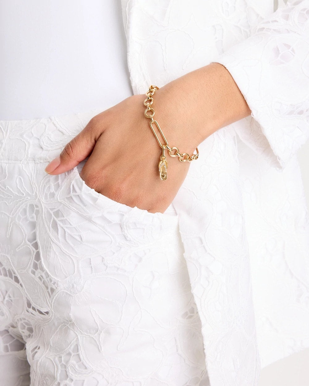 Flip Flop Charm Gold - Chico's