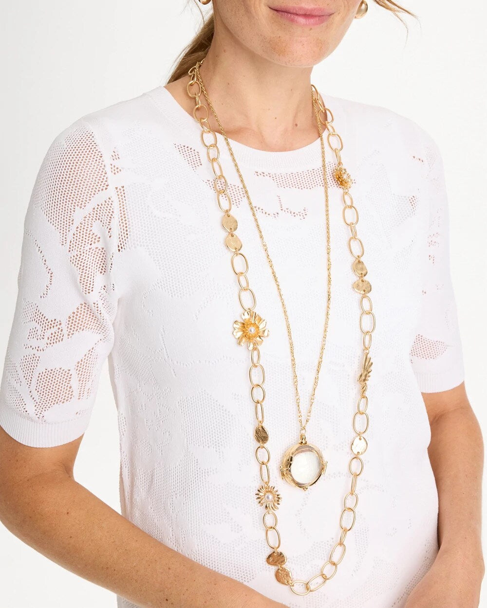 Butterfly Wing Monocle Necklace Gold - Chico's