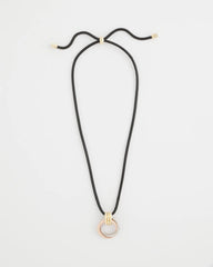 Adjustable Tri-Tone Pendant Necklace Mixed Metals - Chico's