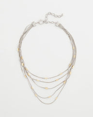 Mixed Metal Multi-Strand Necklace Mixed Metals - Chico's
