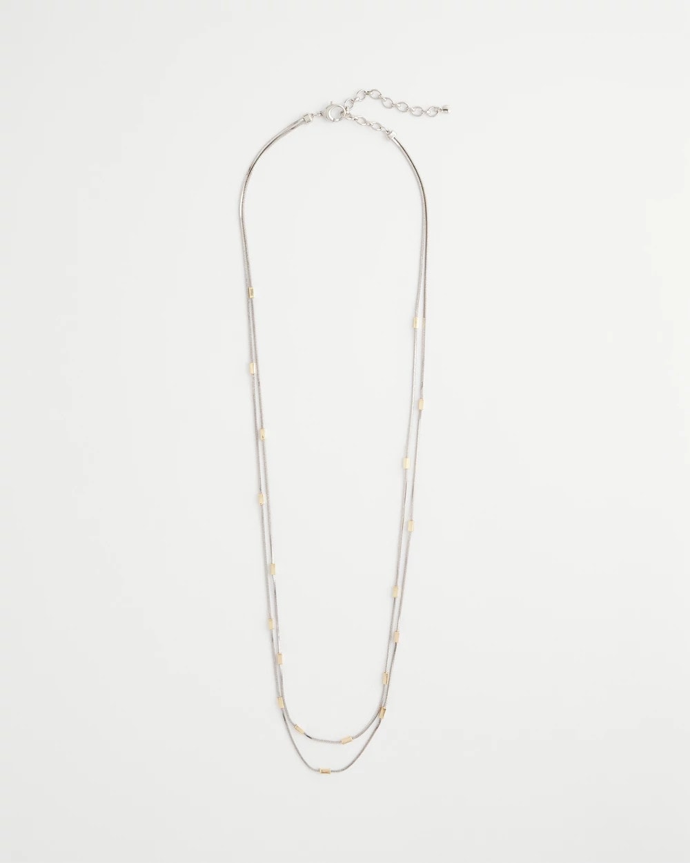 Mixed Metal Double Strand Necklace Mixed Metals - Chico's