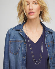 Mixed Metal Double Strand Necklace Mixed Metals - Chico's