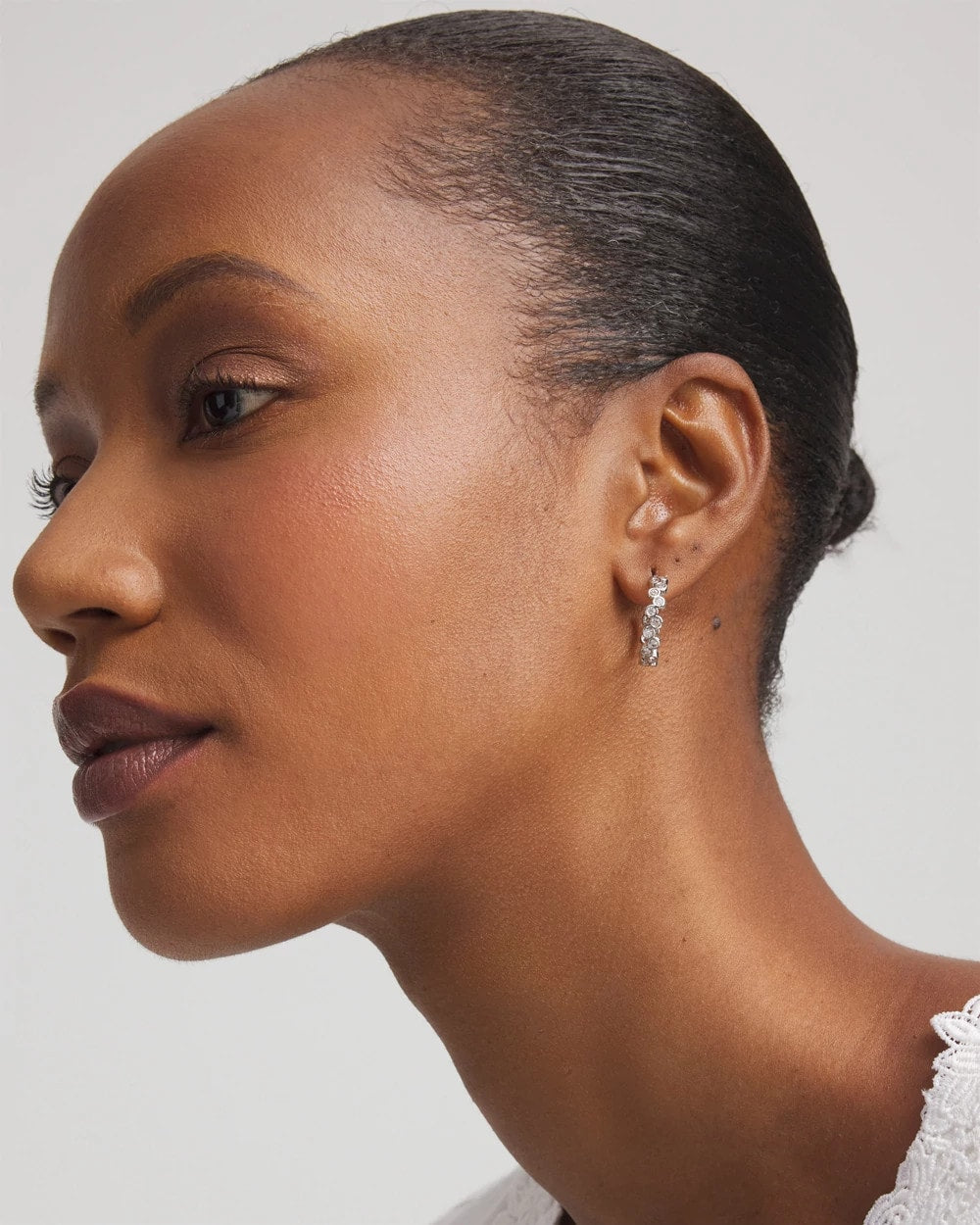 No Droop® Silvertone Hoop Earrings Silver - Chico's