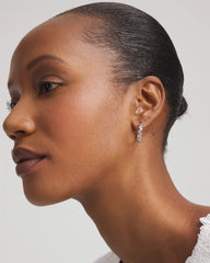 No Droop® Silvertone Hoop Earrings Silver - Chico's
