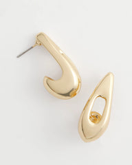 Gold Puff Hoop Earrings Gold - Chico's