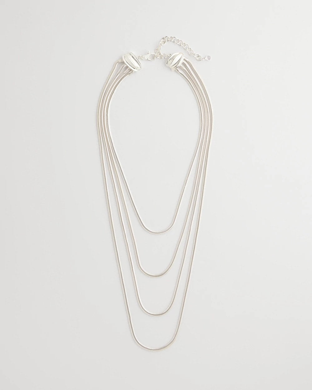 Multi-Layer Snake Chain Necklace Silver - Chico's
