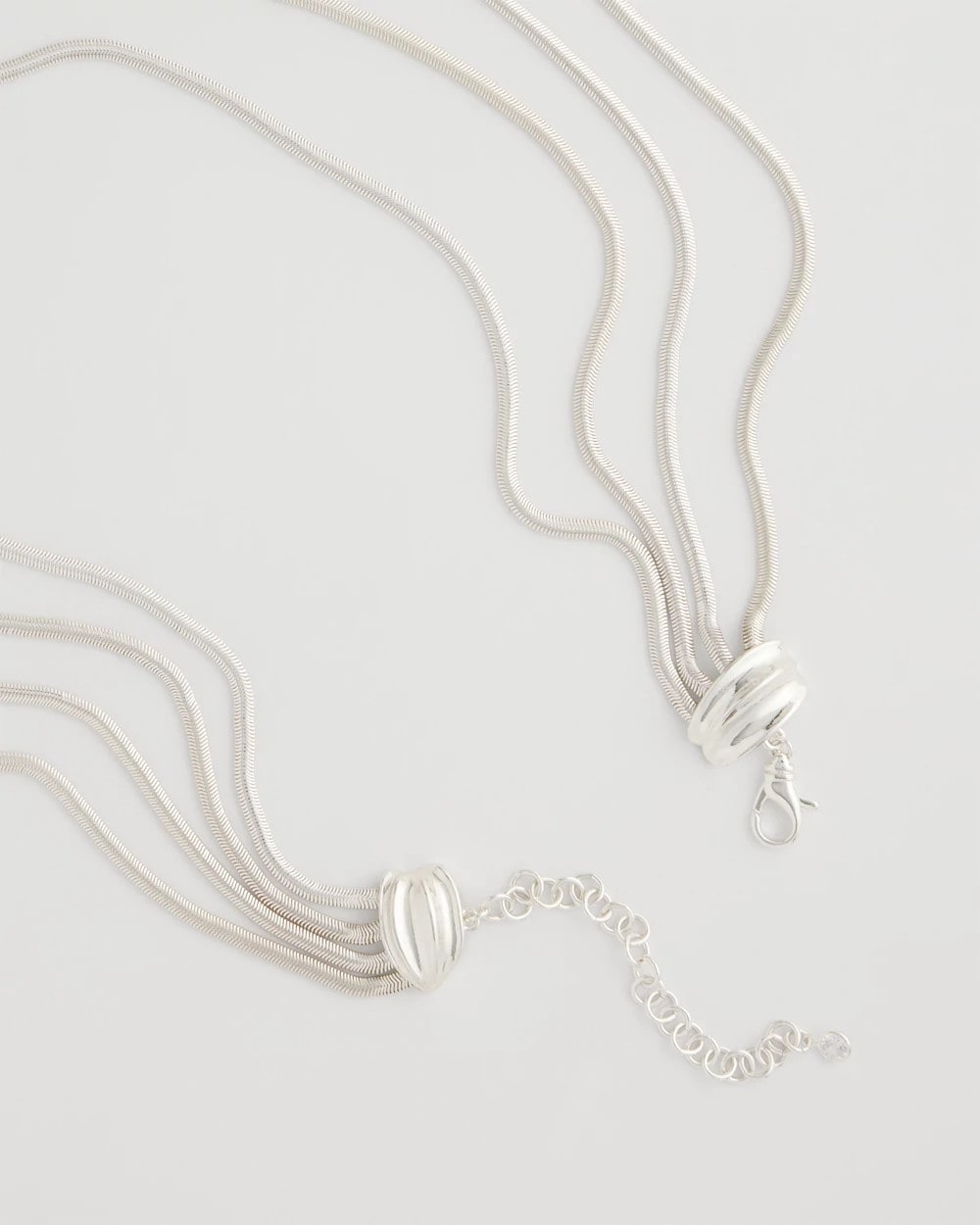 Multi-Layer Snake Chain Necklace Silver - Chico's