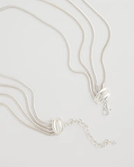 Multi-Layer Snake Chain Necklace Silver - Chico's