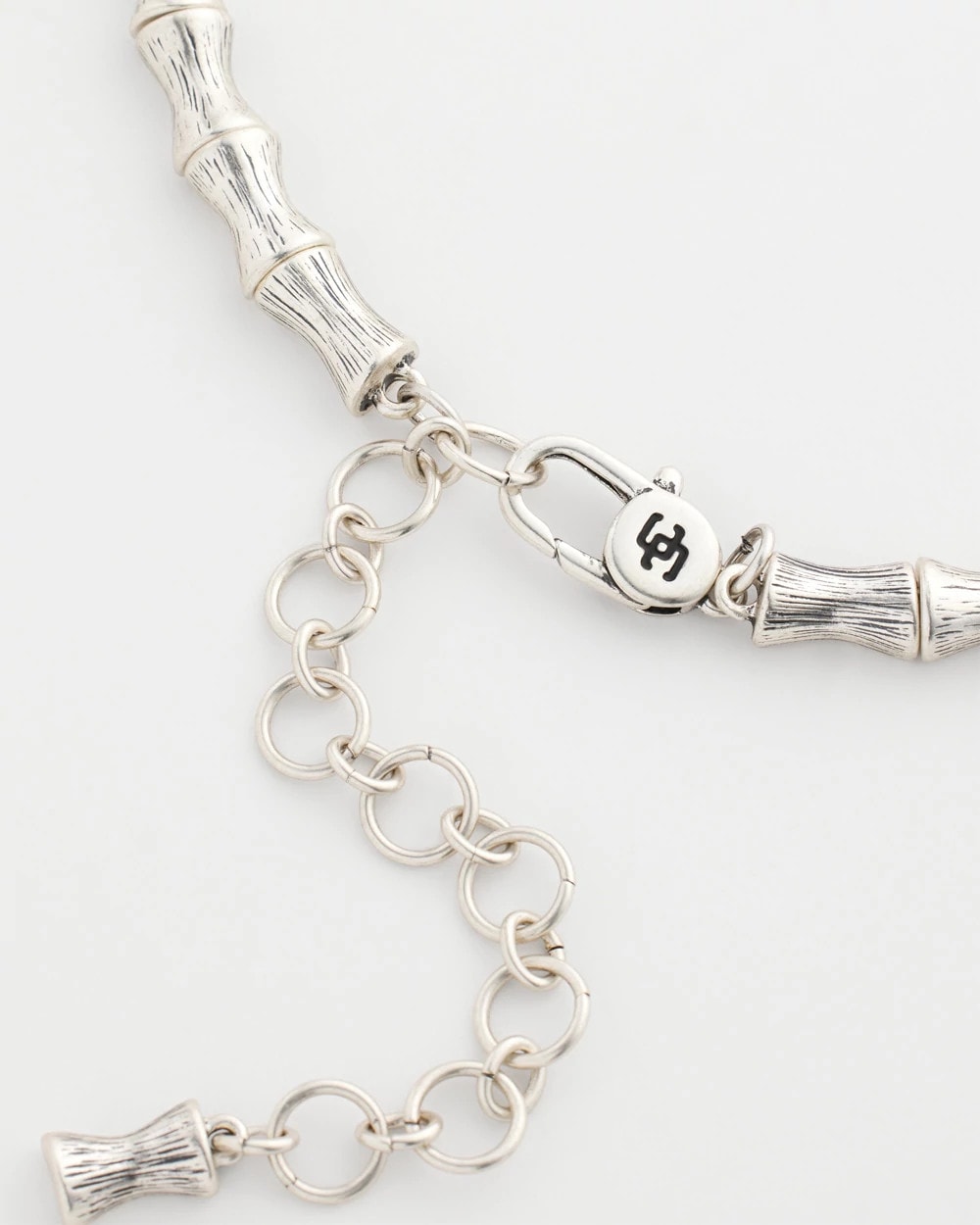 Silvertone Bamboo Collar Necklace Silver - Chico's