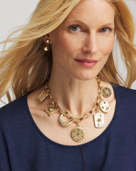 Gold Celestial Charm Necklace Gold - Chico's