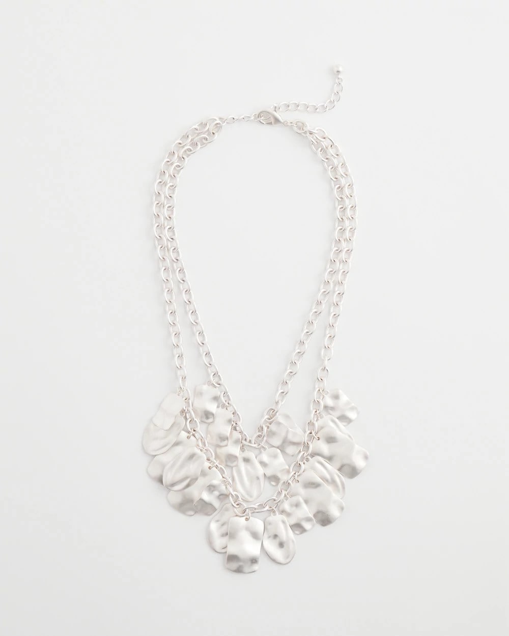 Double Square Charm Pendant Necklace Silver - Chico's