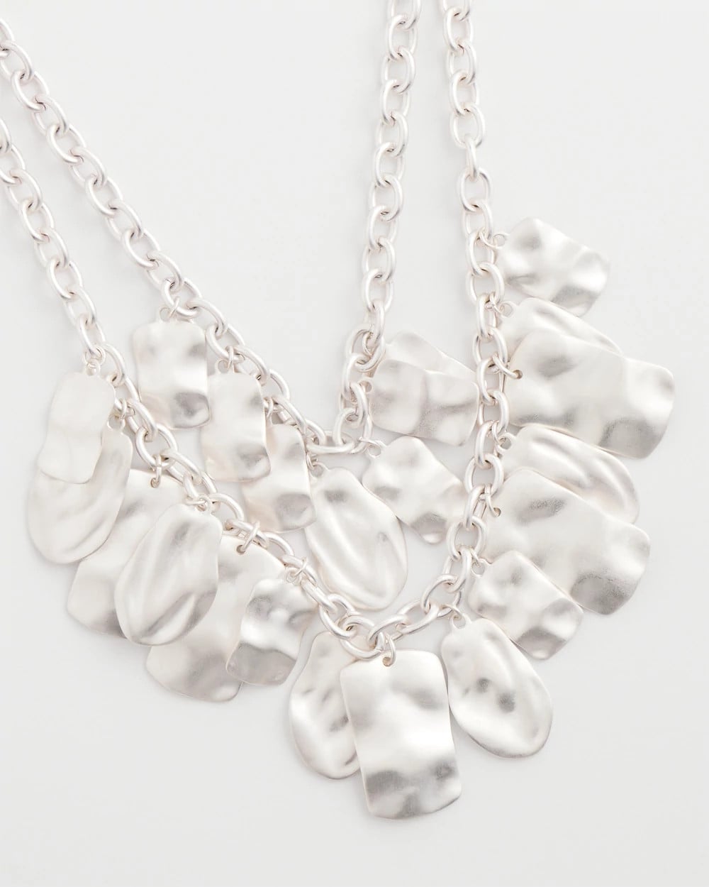 Double Square Charm Pendant Necklace Silver - Chico's
