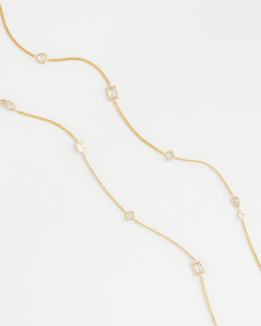 Fine Crystal Long Chain Necklace Gold - Chico's
