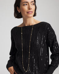 Fine Crystal Long Chain Necklace Gold - Chico's