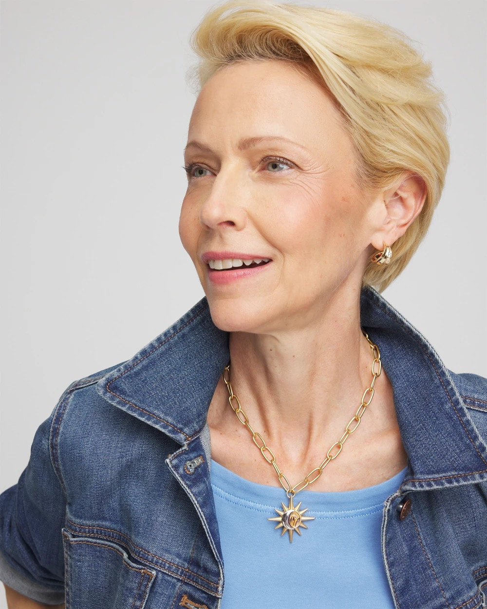 Convertible Zodiac Pendant Necklace Gold - Chico's