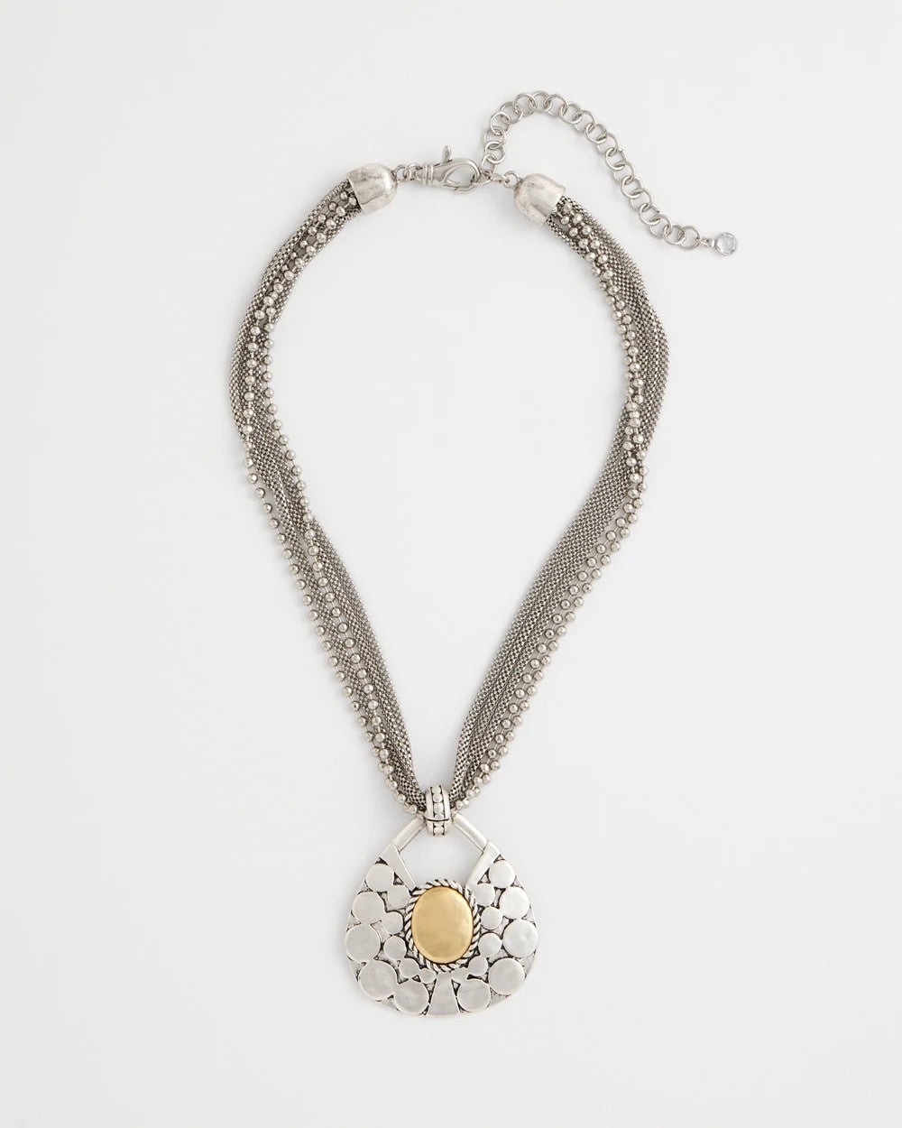 Island Metal Pendant Necklace Mixed Metals - Chico's