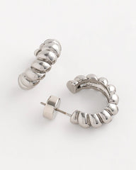 No Droop® Silvertone Twisted Hoop Earrings Silver - Chico's