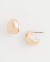 Rose Gold Huggie Hoop Earrings Mixed Metals - Chico's