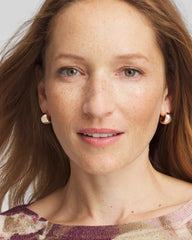Rose Gold Huggie Hoop Earrings Mixed Metals - Chico's