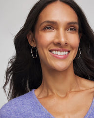 Silver Oval Hoop Earrings Silver - Chico's