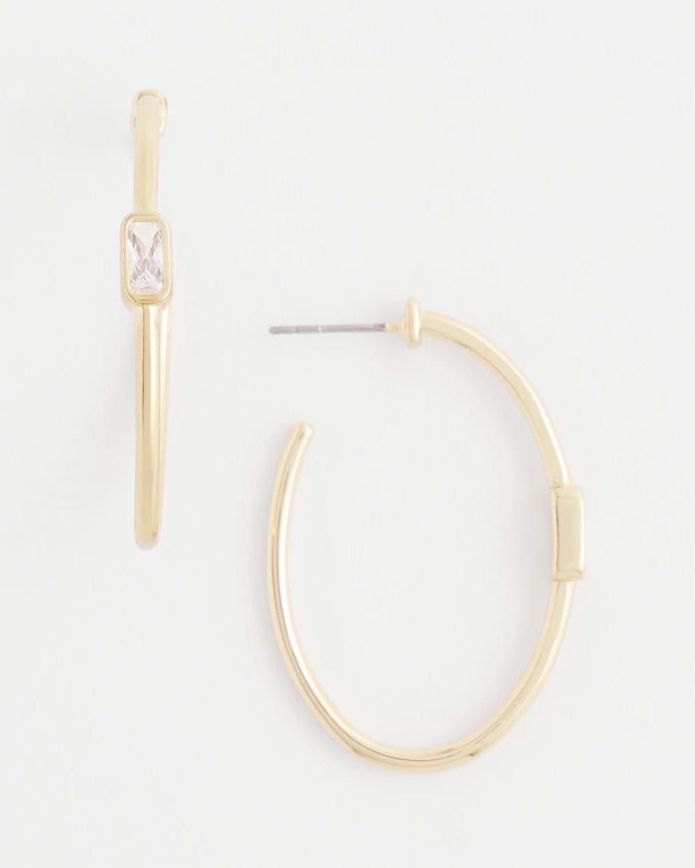 Gold Oval Hoop Earrings Gold - Chico's