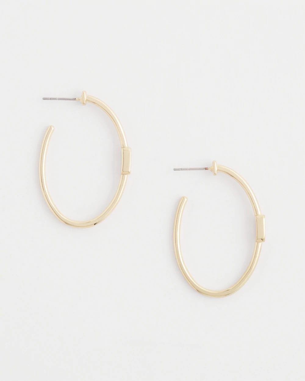 Gold Oval Hoop Earrings Gold - Chico's