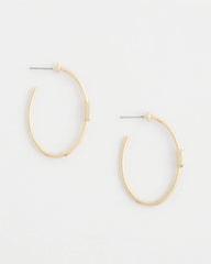 Gold Oval Hoop Earrings Gold - Chico's