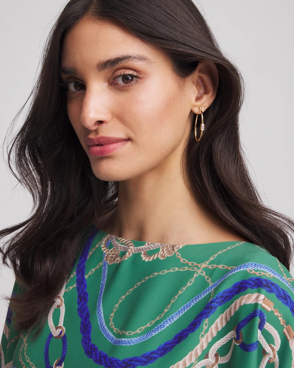 Gold Oval Hoop Earrings Gold - Chico's