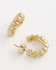 No Droop® Goldtone Twisted Hoop Earrings Gold - Chico's