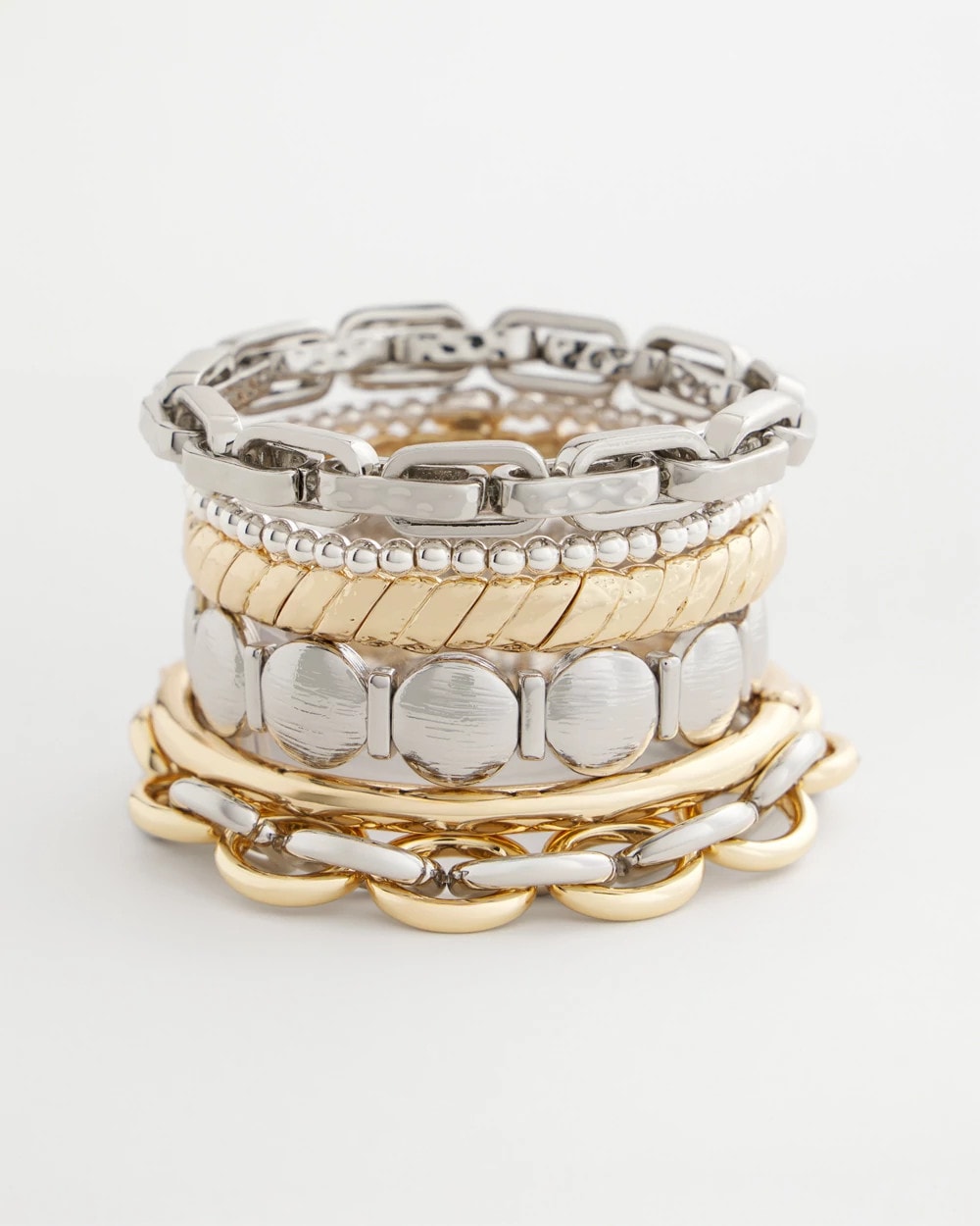 Open Link Stretch Bracelet Mixed Metals - Chico's