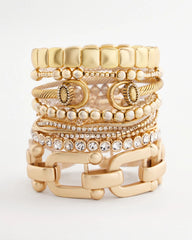 Golden Matte Square Stretch Bracelet Gold - Chico's
