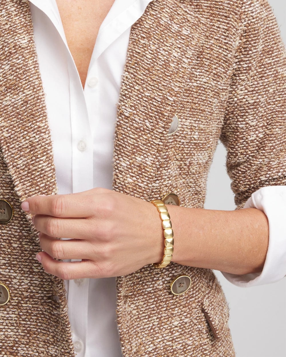 Golden Matte Square Stretch Bracelet Gold - Chico's