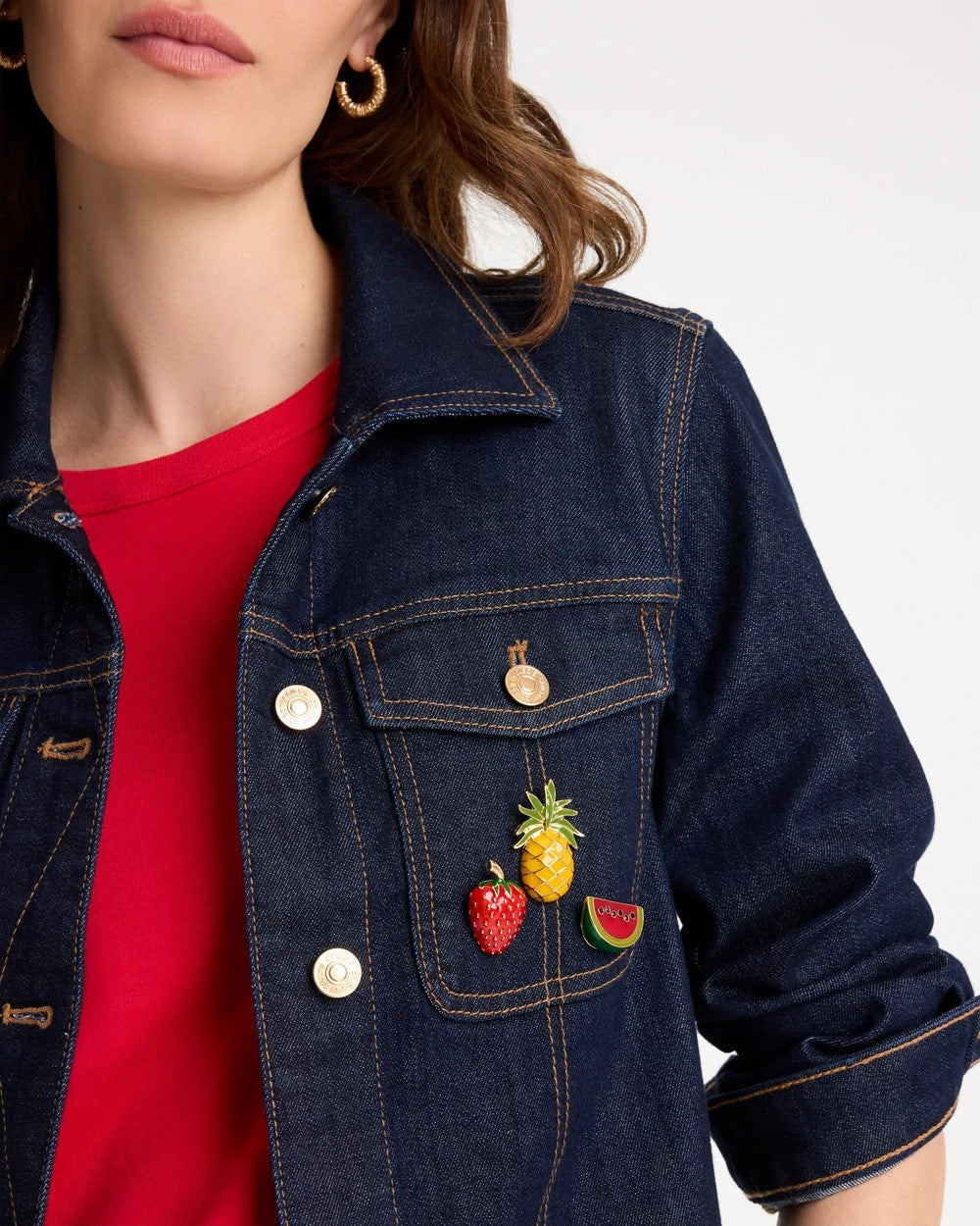Fruit Brooch Set Multi - Chico's