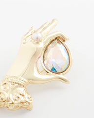 Fortune Teller Gem Brooch Gold - Chico's