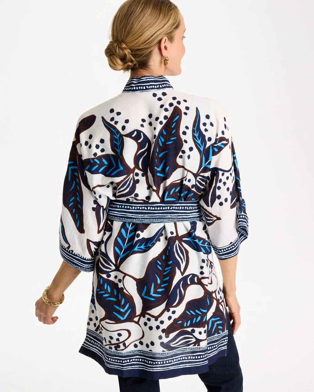 Printed Belted Kimono Ecru - Chico's