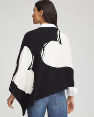Love Brush Convertible Sweater Poncho Black - Chico's