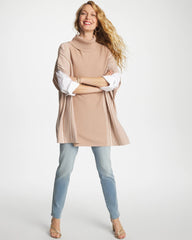 Turtleneck Sweater Poncho Vanilla Chai - Chico's