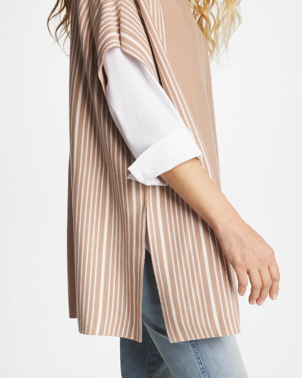 Turtleneck Sweater Poncho Vanilla Chai - Chico's