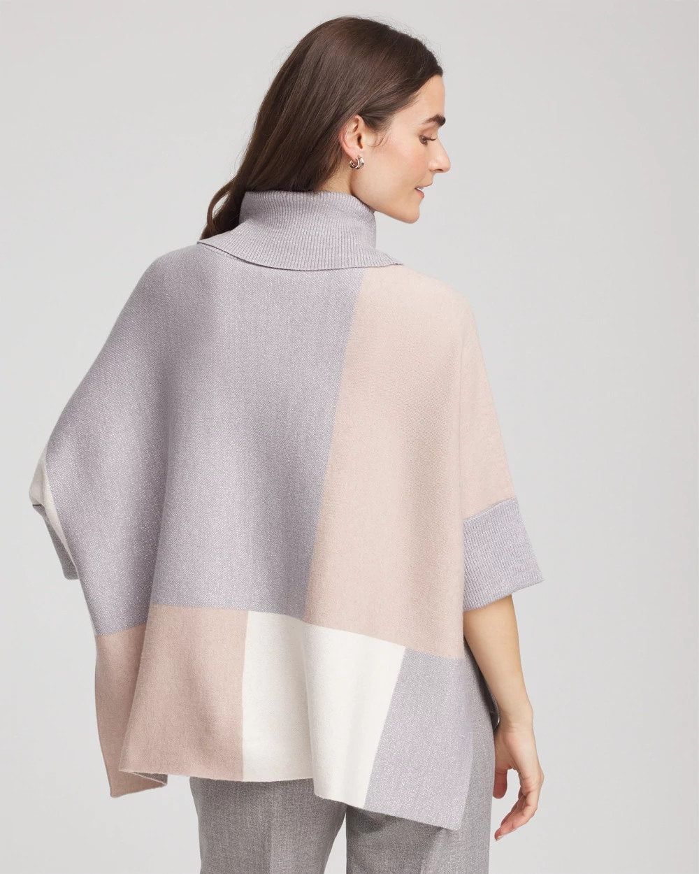 Quilted Chic Cowlneck Poncho Birch - Chico's