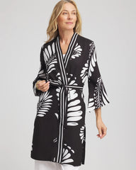 Tie-Front Long Kimono Black - Chico's