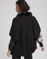 Faux Fur Cocoon Black - Chico's