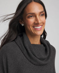 Cowlneck Poncho Graphite Heather Gray - Chico's