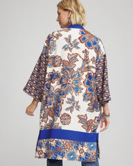 Crepe Long Printed Kimono English Cream - Chico's